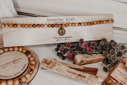 Palo Santo Beaded Choker ~ Peace