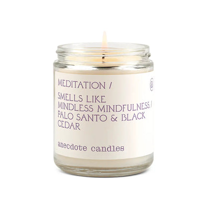 Meditation (Palo Santo & Black Cedar) Glass Jar Candle