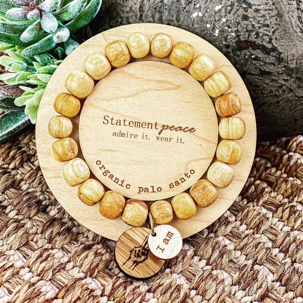Palo Santo Beaded Bracelet ~ I AM