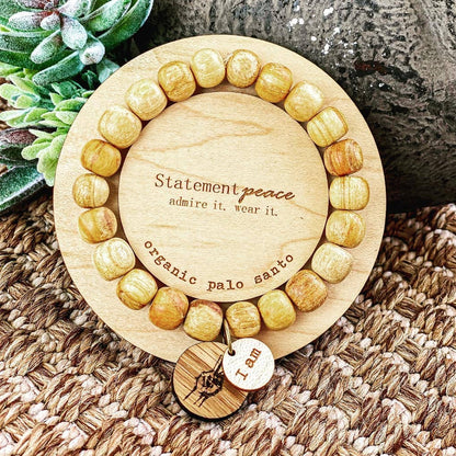 Palo Santo Beaded Bracelet ~ I AM